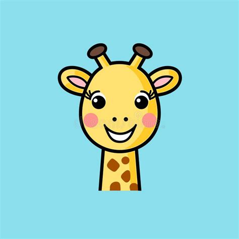 Giraffe Giraffe Hand Drawn Comic Illustration Cute Vector Doodle