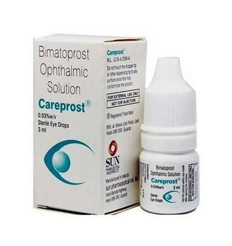 Careprost Bimatoprost Ophthalmic Eye Drops Packaging Type Bottle