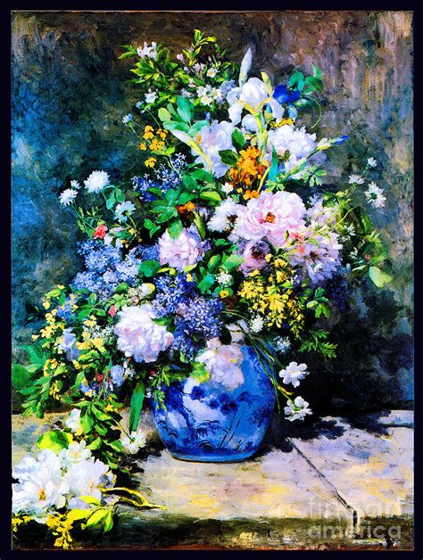 Vase Of Flowers Painting By Pierre Auguste Renoir Pixels