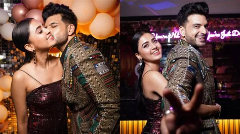 Karan Kundrra Plants A Kiss On Tejasswi Prakashs Cheek Shares New