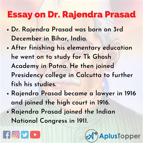 Essay On Dr Rajendra Prasad Dr Rajendra Prasad Essay For Students