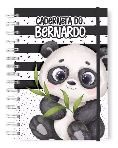 Caderneta De Vacinação Panda Menino Capa Dura Personalizada