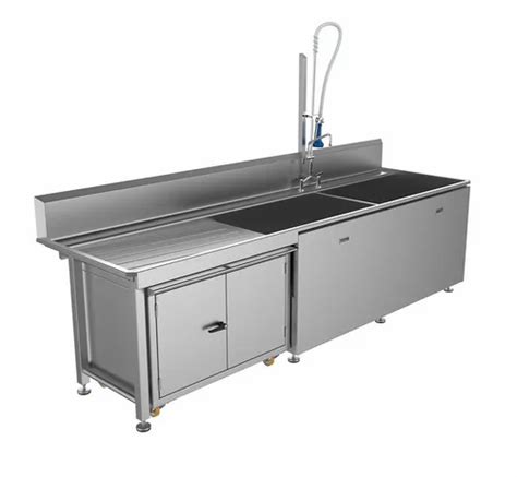 Polished Industrial Stainless Steel Sink Table Sink Shape Rectangular