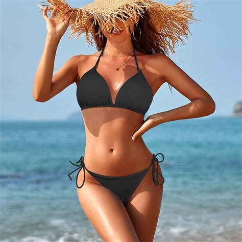 Sexy Women Lady Brazilian Bikini Scrunches Butt Swimwear Swimsuit 2 Pcs