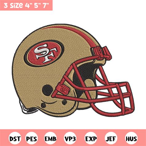 Helmet San Francisco 49ers embroidery design, 49ers embroide - Inspire ...