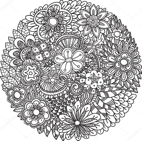 Doodle Mandala Floral Vector De Stock Por NatalieBakunina 103926838