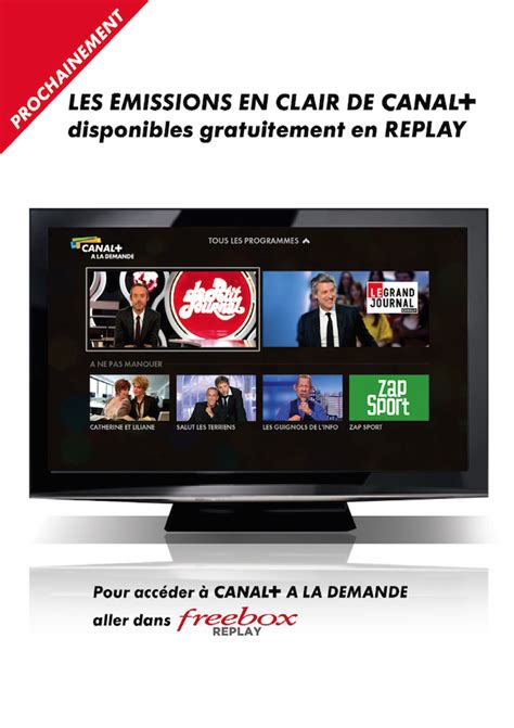 Les émissions gratuites de Canal bientôt sur Freebox Replay