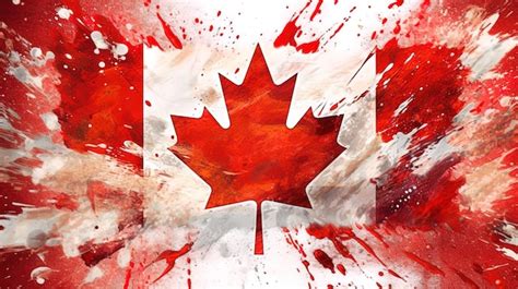 Premium Ai Image A Canadian Flag With A Red Maple Leaf On It