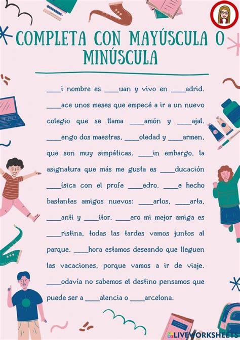 Mayúscula o minúscula interactive worksheet English teaching