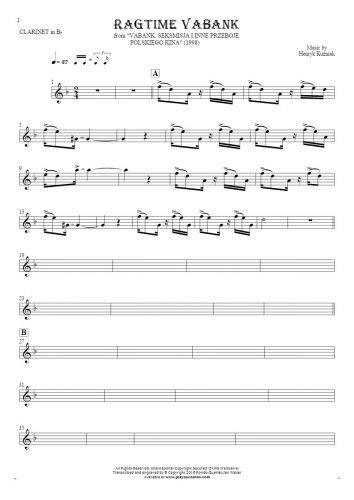 Ragtime Vabank Notes For Guitar PlayYourNotes