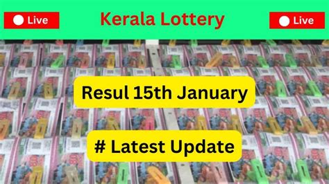 Kerala Lottery Result Today 15 January Live Win Win W 752 lottery