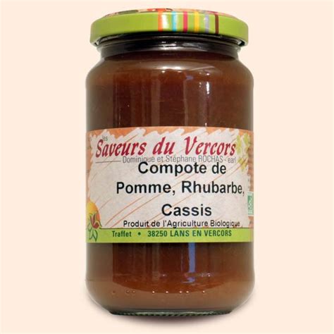 Compote De Pomme Rhubarbe Cassis Saveurs Du Vercors