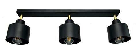 LAMPA LISTWA SUFITOWA 3 WISZĄCA CZARNA ZŁOTA LOFT RUCHOME KLOSZE LED