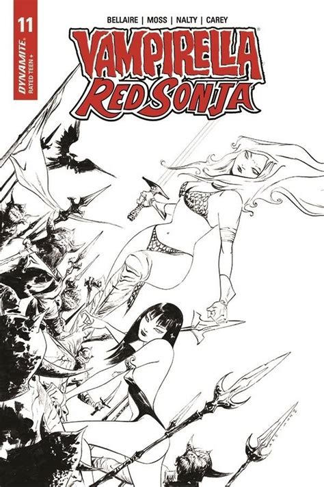 Vampirella Red Sonja 11 21 Copy Lee B W Cover Fresh Comics