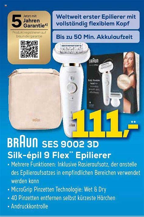 Braun Ses 9002 3d Silk épil 9 Flex Epilierer Angebot bei Euronics XXL