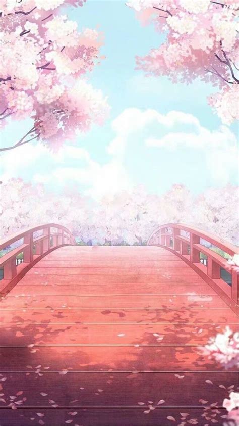 Cherry Blossom Aesthetic Anime Scenery Wallpaper - Mural Wall