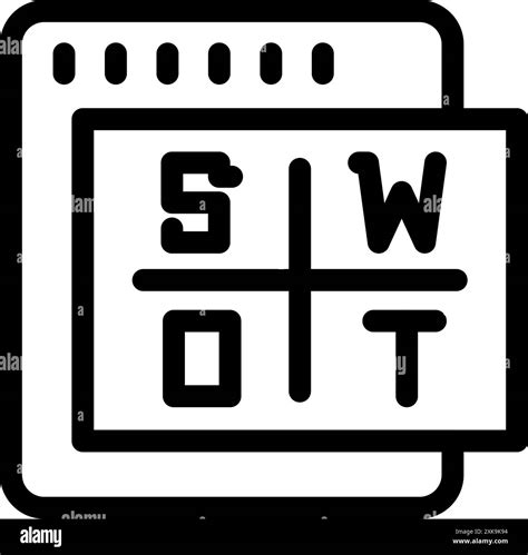 Swot Analysis Icon Representing Strengths Weaknesses Opportunities