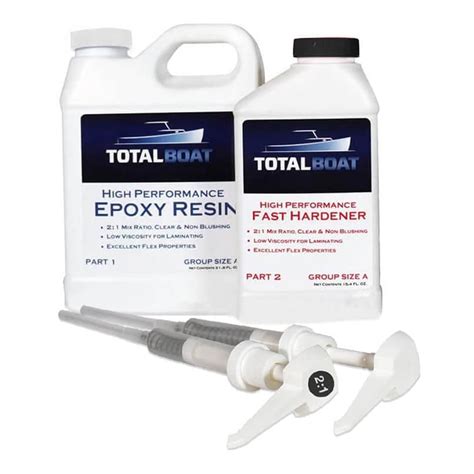 Buy Totalboathigh Performance Epoxy Kit Crystal Clear Marine Grade Resin And Hardener For