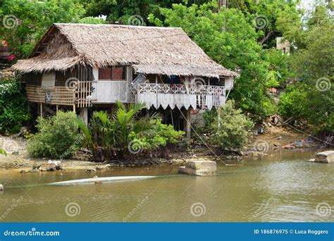 Traditional Filipino House by the Water. Boracay Island. Aklan. Western ...