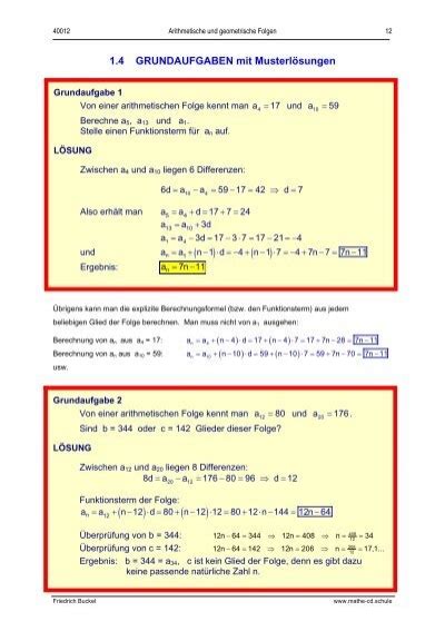 Arithmetische Und G