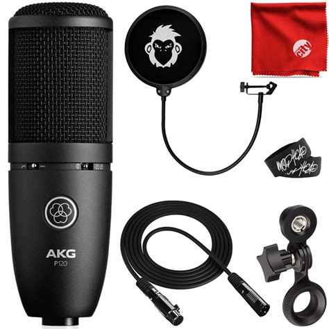 Akg P Cardioid Condenser General Purpose Recording Microphone Bundle