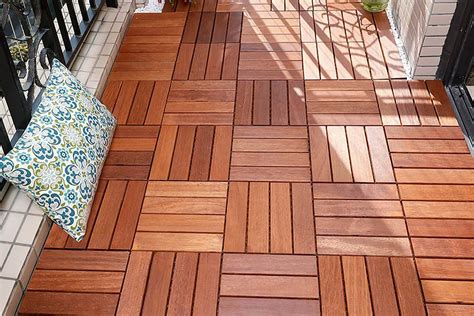 Dalle de terrasse MERBAU à clipser caillebotis bois sur DecoPlus Parquet