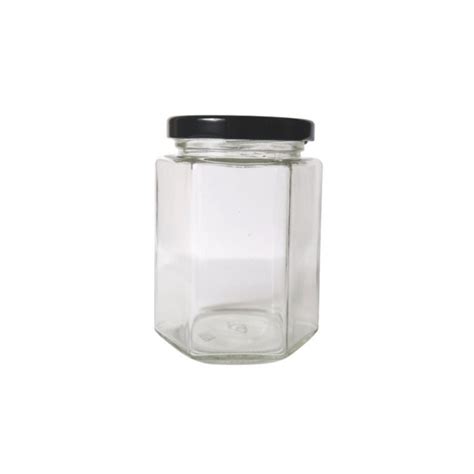 Jual New Product Hexagon Auburn Glass Jar Ml Toples Segi Enam