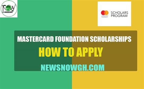 2024 Mastercard Foundation Scholarships How To Apply