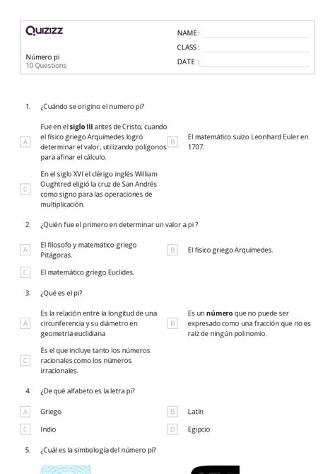 50 Números irracionales hojas de trabajo para Grado 2 en Quizizz