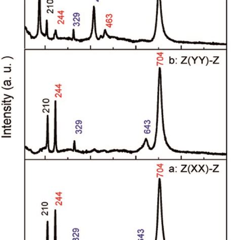 Parallel Polarized Raman Spectra For The Mgta2o6 Crystal A Z Xx Z Download Scientific