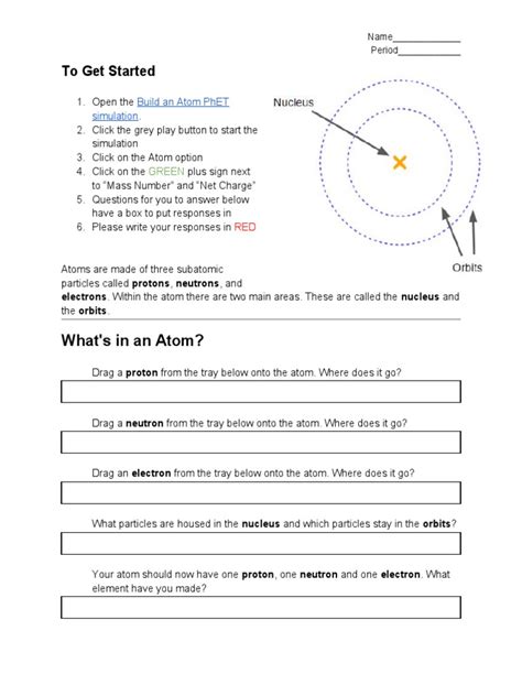 Build An Atom Phet Worksheet Pdf Atoms Proton