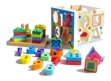 Cubo Did Ctico Tipo Montessori Encajar Figuras Motricidad Env O Gratis