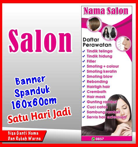 Spanduk Banner Backdrop Salon Cetak Spanduk Salon Murah Ukuran X