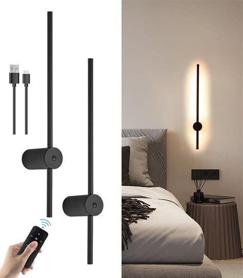 Battery Operated Wall Lights Indoor Usb C Rechargeable Wall Light With