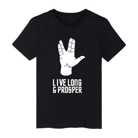 Star Trek Spock Live Long And Prosper Mens T Shirt Women And Men Summer T Shirts Man’s Cotton