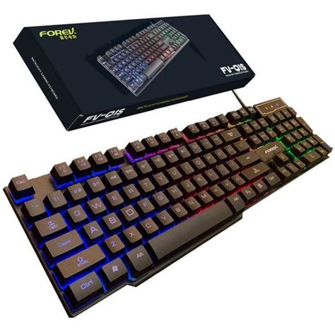 Forev Keyboard Gaming Led Mechanical Feel Fv Q S Black