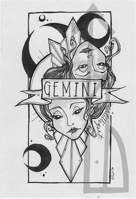 Gemini The Intelligent Original Hand Drawn By Velvetdallasart Gemini