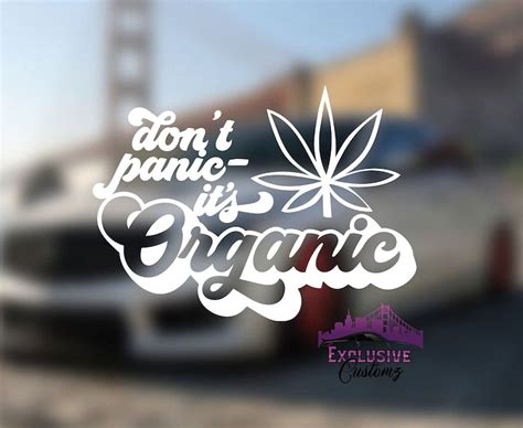 Don T Panic It S Organic Decal Etsy