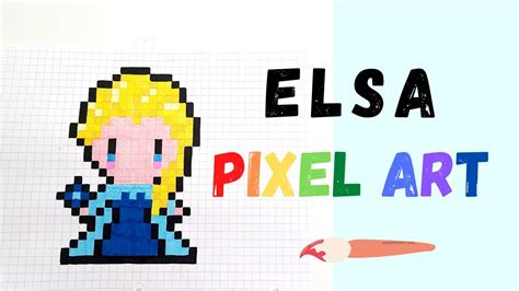 How To Draw Elsa Hand Drawn Pixel Art Youtube