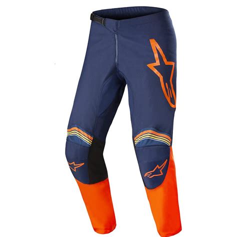 Pantalon Cross FLUID SPEED ALPINESTARS BLEU FONCÉ ORANGE MAXXESS FR