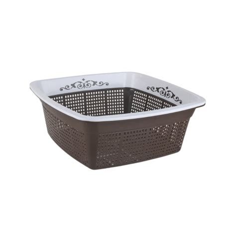 vintage square basket joyful plastic