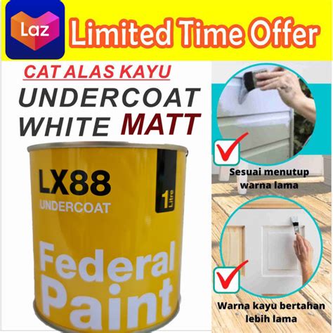 Undercoat Kayu Dan Besi Cat Alas Kayu Undercoat White Matt 1Liter