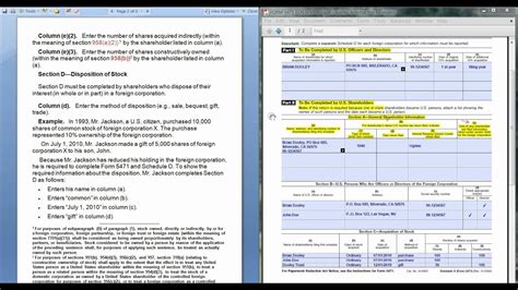 Form 5471 Worksheet A Pdf