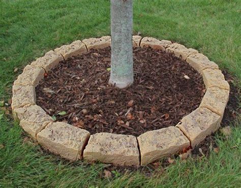 DekoRRa Faux Stone Tree Mulch Ring Edging Kit