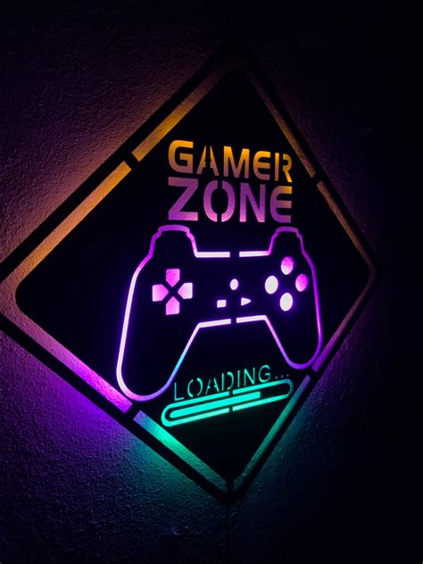 Gamer Zone Led Wall Art Gamer Room Led Sign Gamer Led Gamer Room Design ...