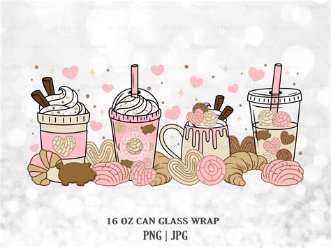 Cafecito Y Chisme Png Diy For 16 Oz Libbey Glass Can Etsy