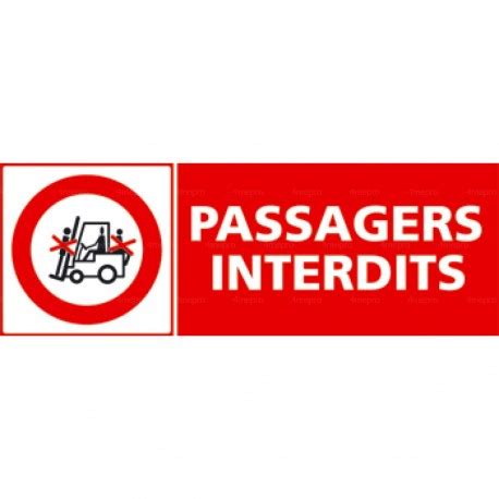 Panneau Rectangulaire Passagers Interdits