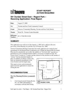 Fillable Online Regent Parkrezoning Application Supplementary Report