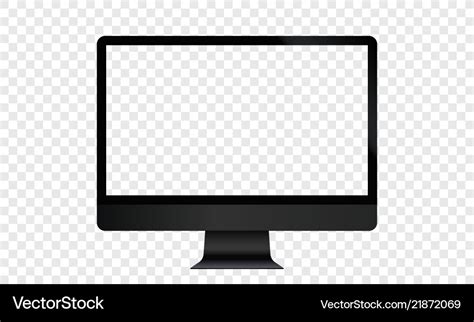 Computer display blank screen frame Royalty Free Vector