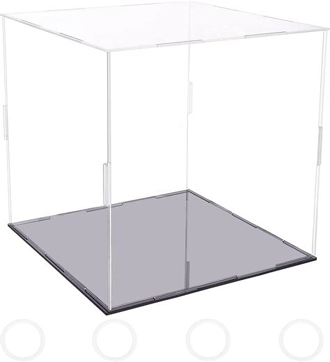 Fingerinspire Klare Acryl Vitrine Mit Schwarzem Sockel St Ck